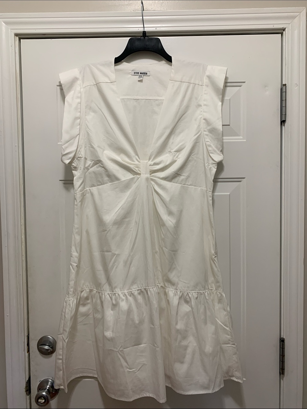 Steve Madden White 100% Cotton Dress Size XXL
